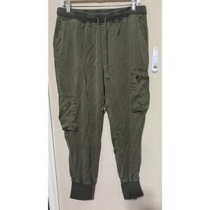 Young Fabulous & Broke Womens Olive Green Joggers Cargo tencel sz M